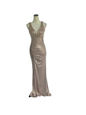 NWT: Windsor: Metallic Rose Gold Gown: Size Small